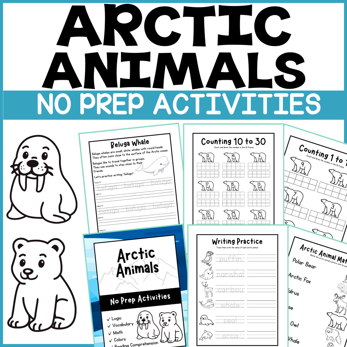 Artic Animals No Prep Activities