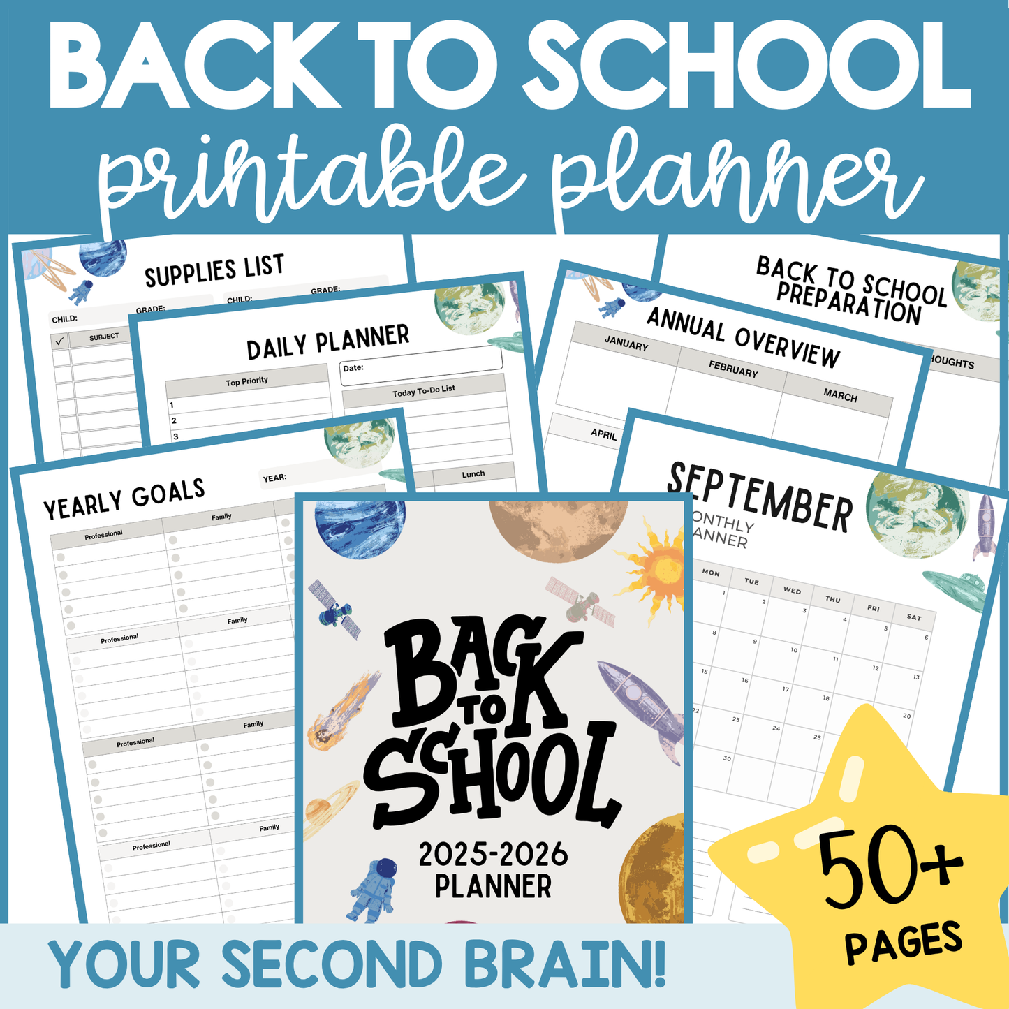2025-2026 Back to School Printable Planner
